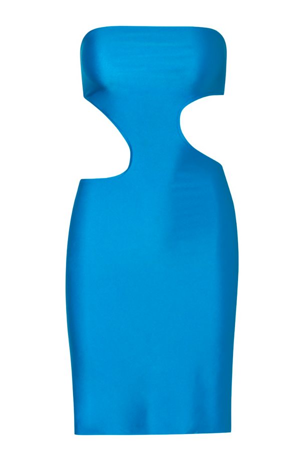 Mambo Asymmetric Dress Azulado